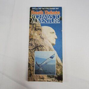 Vintage 1982-1983 South Dakota Highways To Adventure Map Brochure